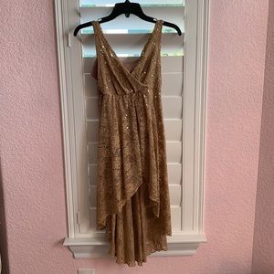 Tan Sequin Dance Costume with built in Leotard